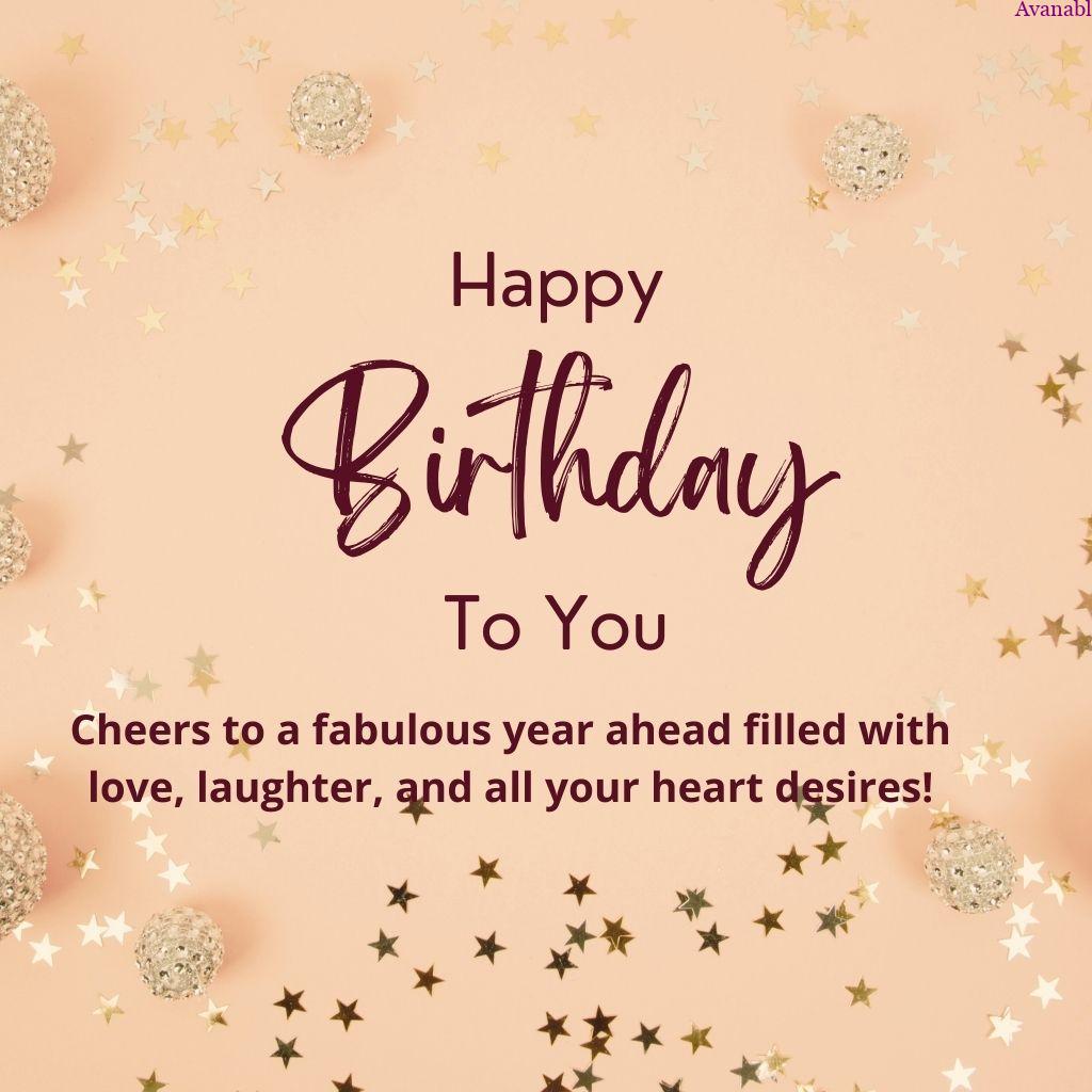 Light color background with golden color birthday wishes