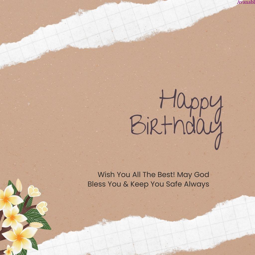 plain brown background design  birthday wishes
