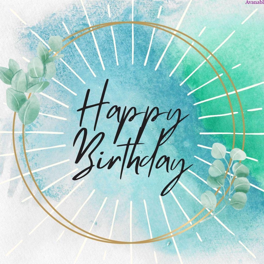 green background birthday wishes