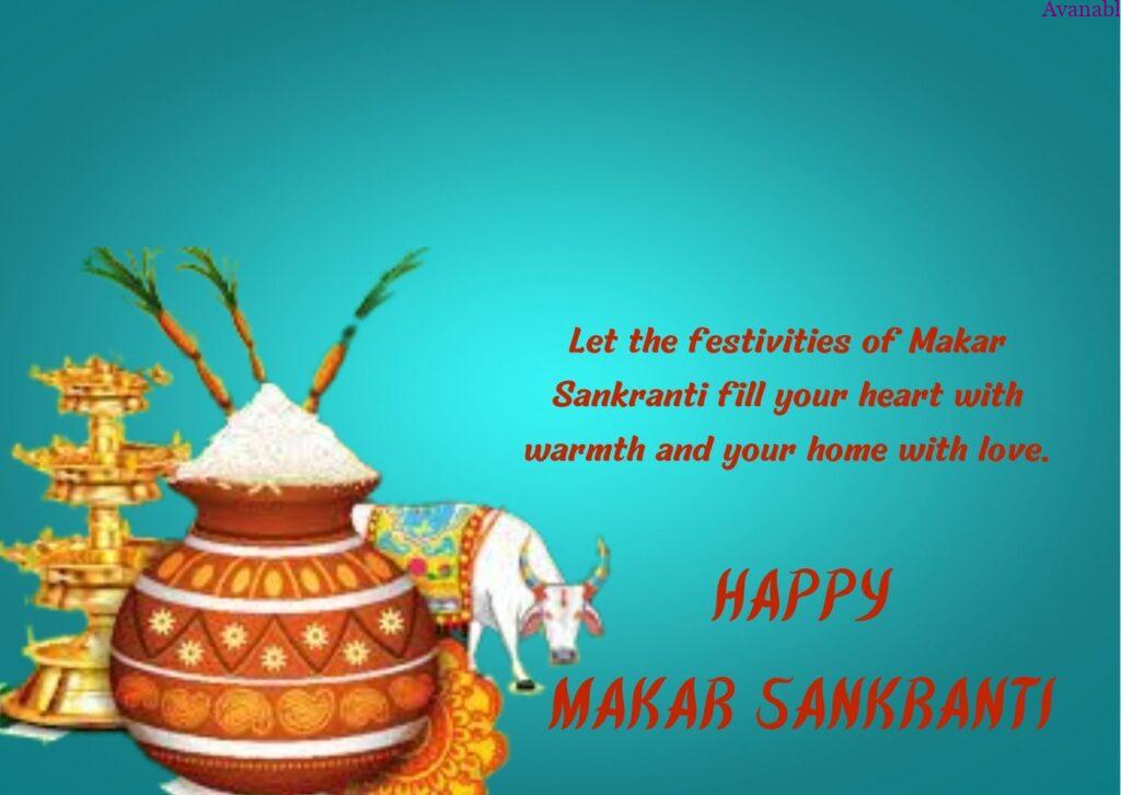 green background and Pongal  Sankranti wishes