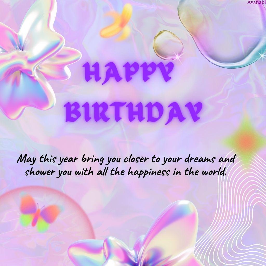 mixed blue shade butterfly in background birthday wishes 

