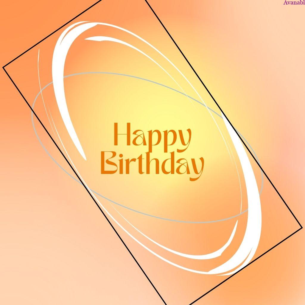 orange yellow background happy birthday wishes