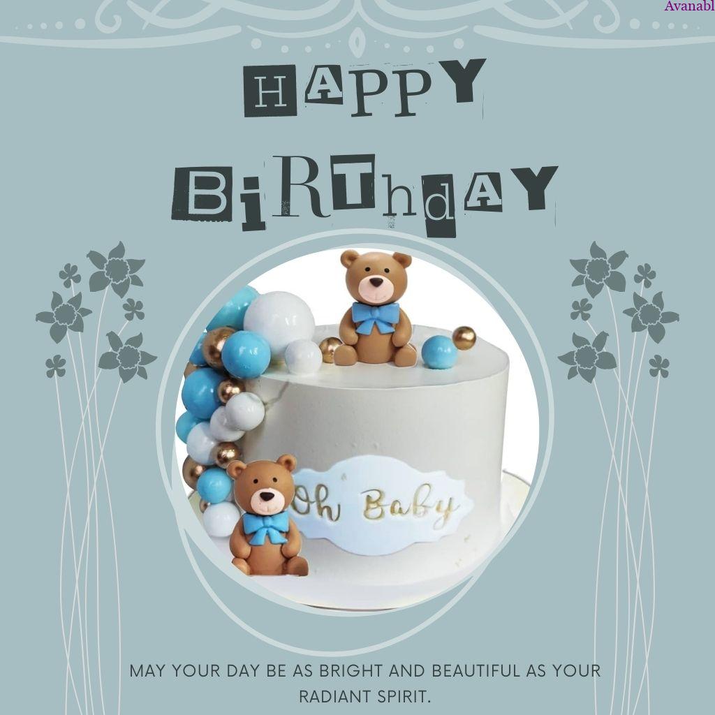 unique background design and white - blue cake design