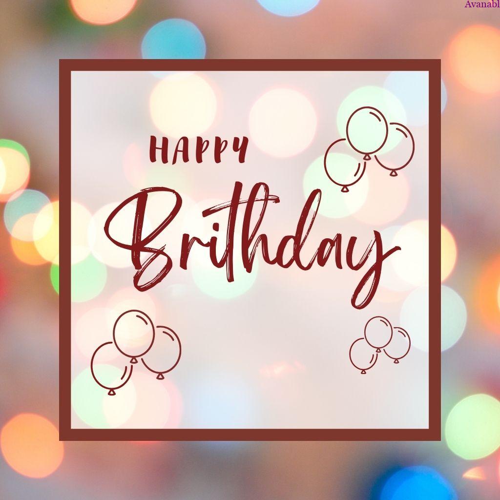 brown birthday card and dot lights background