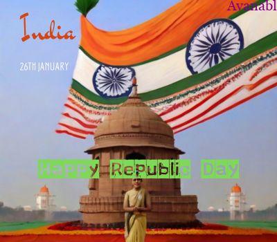 Flying big flag republic image