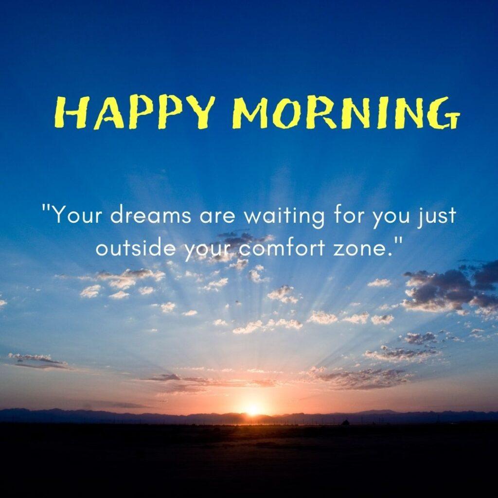 Sun is rising in blue sky and dark ground view happy morning images and quotes