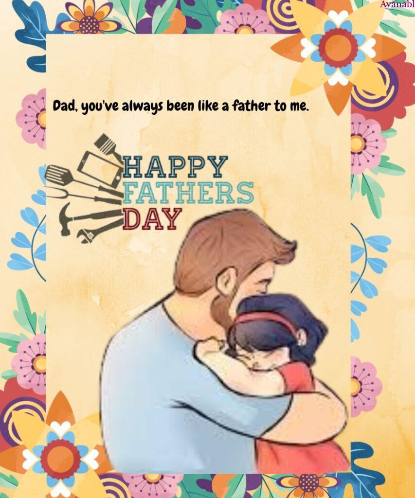 Daughter father hugging father day wishes