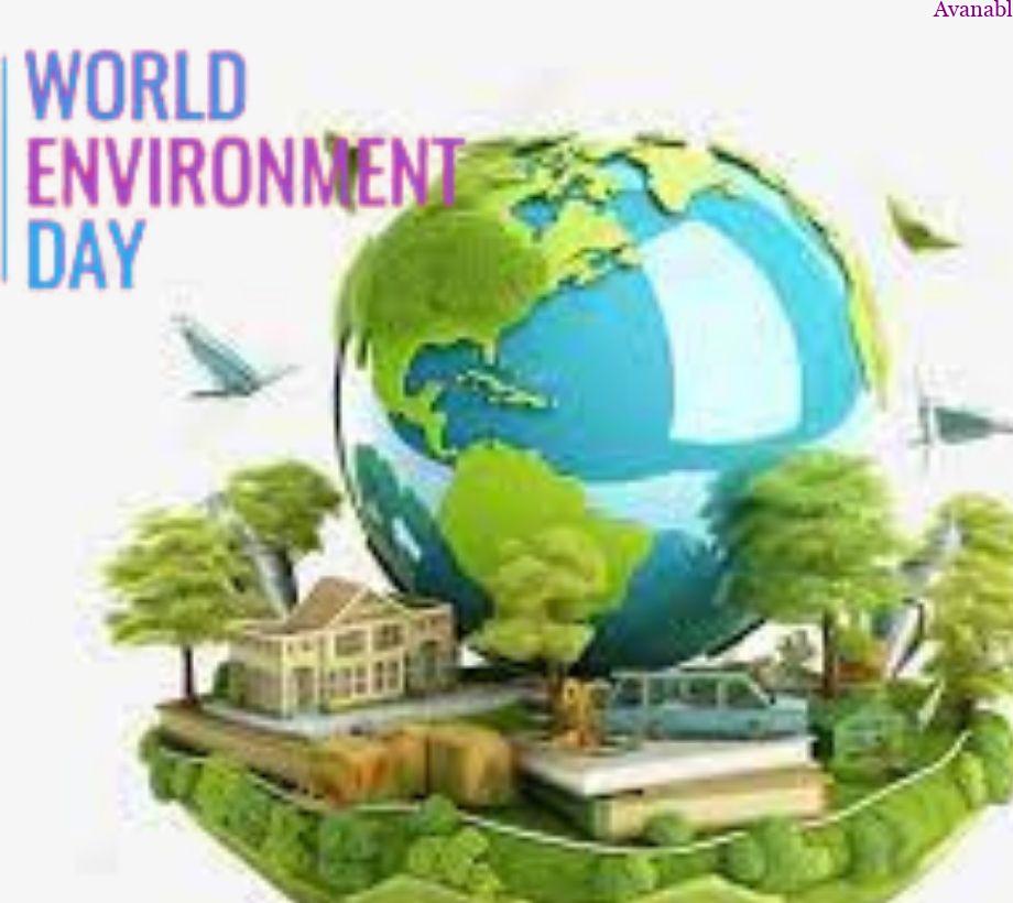 world with house and tree environment day image