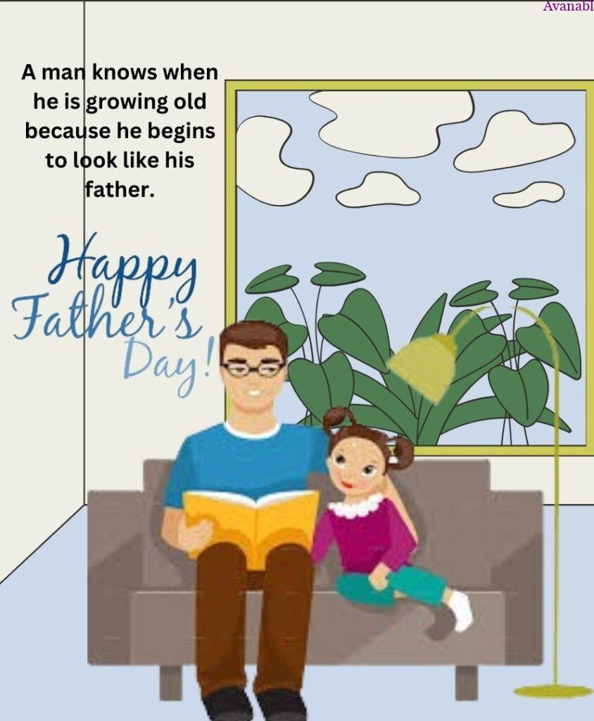 A picture of a father reading a book to his daughter wishes image