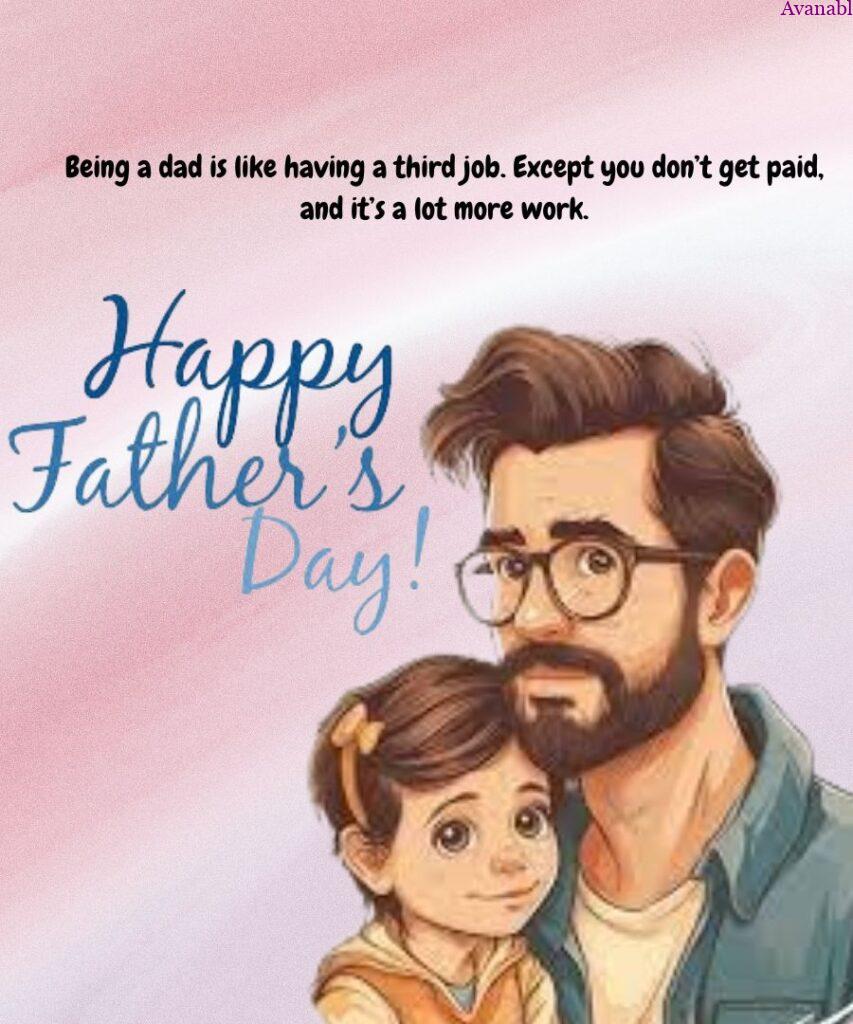 A picture of father and daughter , father day wishes image