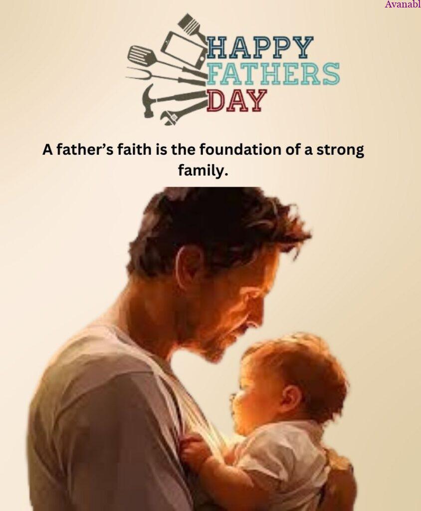 A picture of father kiss his son on the forehead with a cream background.