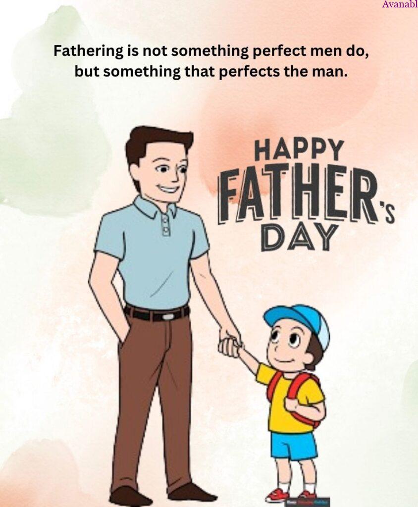 The image of father holging his son's hand and taking him to school is again colorful in the background.