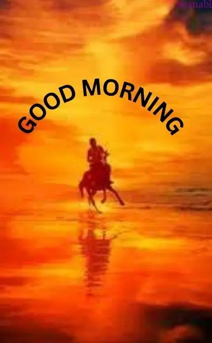 A man riding morning wishes image