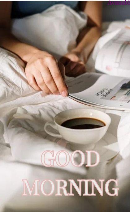 Coffee cup on blanket morning wishes images