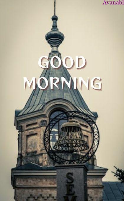morning rise with church top view